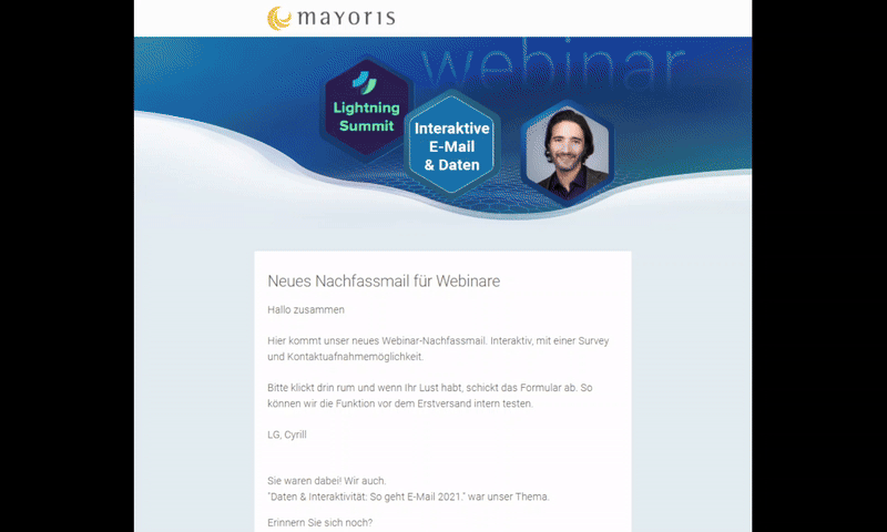 Mailix – Interactive webinar feedback