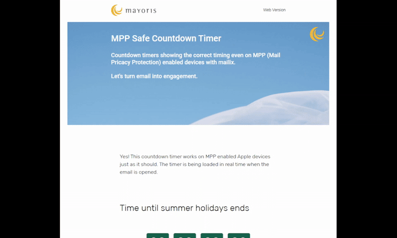 Alarmix – Countdown widget for email