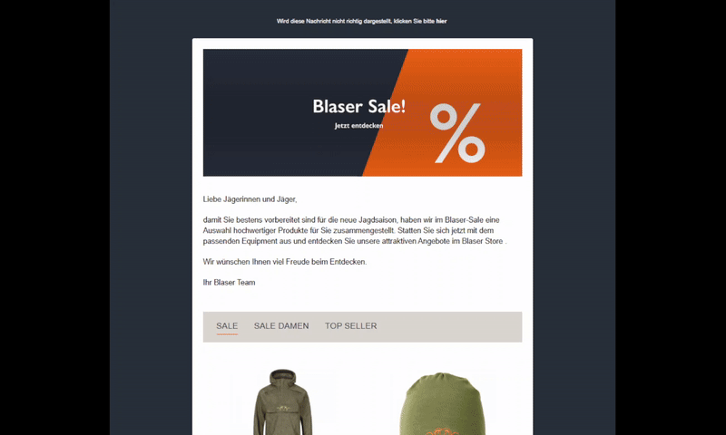 Blaser – Interactive product panel