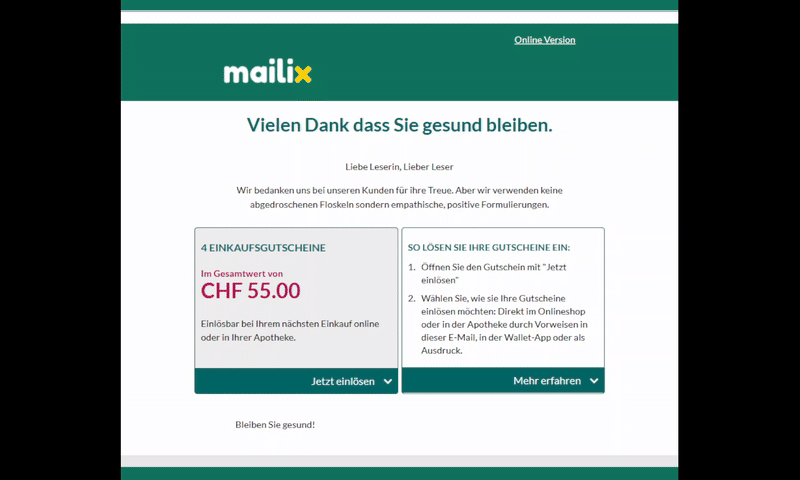 AMAVITA – Digitalised loyalty vouchers