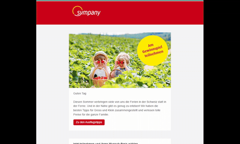 Sympany – Customer profiling through contest